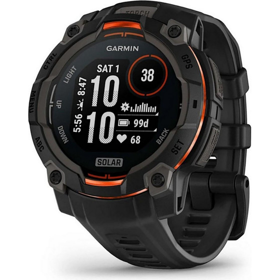 Garmin Wearable Instinct 3 Solar 45mm / Black/Orange - (010-02934-00)
