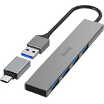 Hama USB Hub Prime Line / Silver - (00200141)