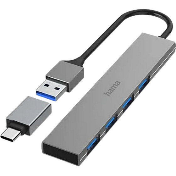 Hama USB Hub Prime Line / Silver - (00200141)