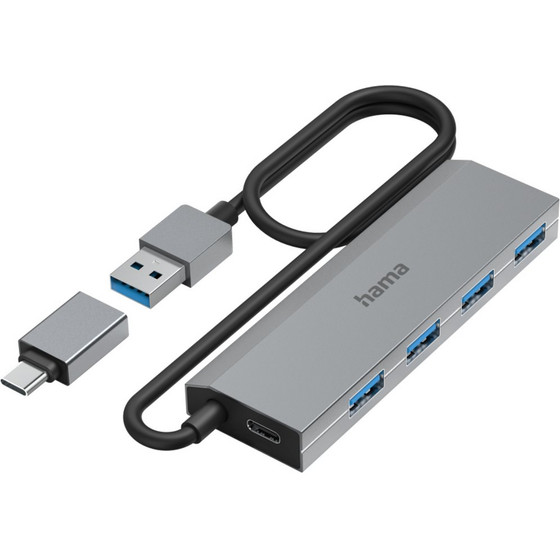 Hama USB Hub USB Hub A&C / Gray - (00200138)