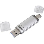 Hama USB stick C-Laeta 64GB USB-C USB-A / Silver - (00124163)