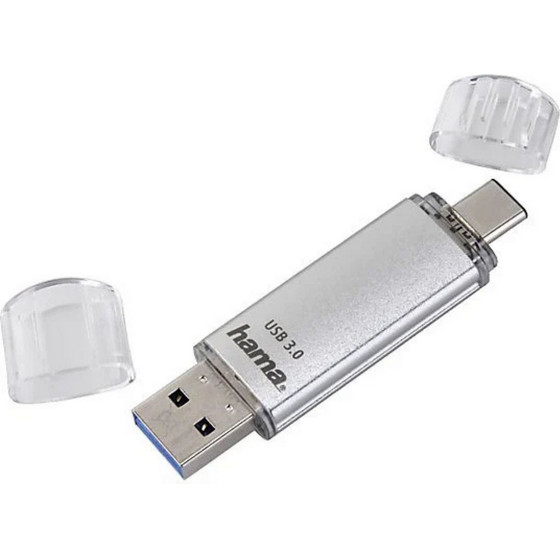 Hama USB stick C-Laeta 64GB USB-C USB-A / Silver - (00124163)