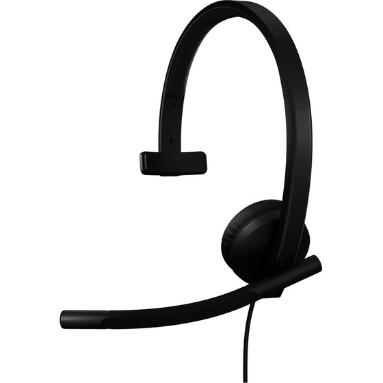 Logitech Headset H570e Mono MS USB-A / Black - (981-001426)