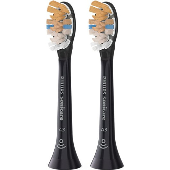 Philips Sonic toothbrush head Sonicare A3 Premium All-in-one / Black Double pack - (HX9092/88)