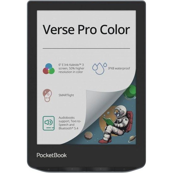 PocketBook eBook Reader Verse Pro Color / Blue/Black S - (PB634K3-1-WW-B)