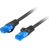 Lanberg Patchcord S/Ftp CAT.6A 0.5M Black Lszh - (PCF6A-10CC-0050-BK)