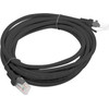 Lanberg Patchcord Utp (RJ45 - RJ45 ; 3m; U/UTP; 6; Black color) - (PCU6-10CC-0300-BK)