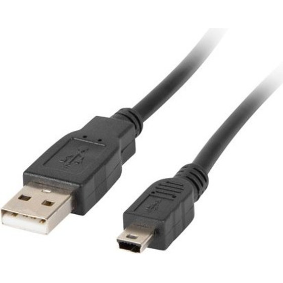 Lanberg Usb Cable 2.0 Mini AM-BM5P 1.8M, Black - (CA-USBK-10CC-0018-BK)