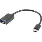 Lanberg Usb Cable Usb 2.0 0.15 m Usb A Usb C Black - (AD-OTG-UC-01)