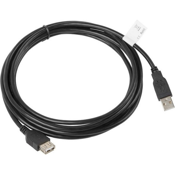 Lanberg Usb Cable Usb 2.0 3 m Usb A Black - (CA-USBE-10CC-0030-BK)