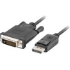 Lanberg Video Cable Adapter 1.8 m Displayport DVI-D Black - (CA-DPDV-10CU-0018-BK)
