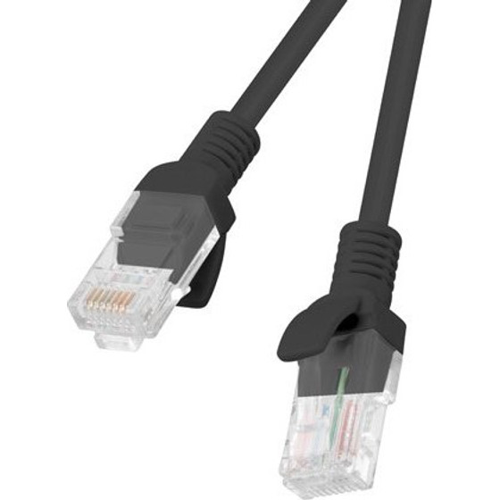 Lanberg Networking Cable 0.5 m Cat6 U/Utp (UTP) Black - (PCU6-10CC-0050-BK)
