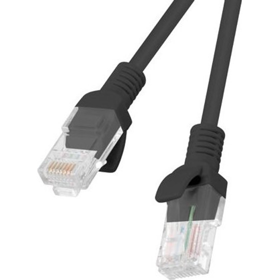 Lanberg Networking Cable Black 1 m Cat6 U/Utp (UTP) - (PCU6-10CC-0100-BK)