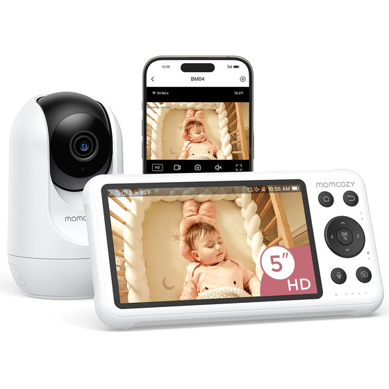 MOMCOZY BM04 Smart Wifi Video Baby Monitor - (BM016-WH94BA-A)