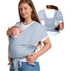 MOMCOZY M20SSCJ01 Baby Wrap Carrier Grey - (CR001-GR12NB-A)
