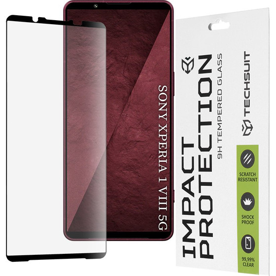 Techsuit - 111D Full Cover / Full Glue Glass - Sony Xperia 1 VIII - Black