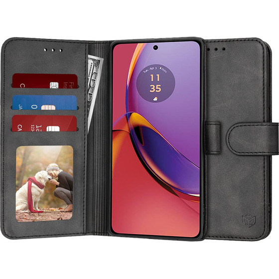 Techsuit - Diary Book - Motorola Moto G84 - Black