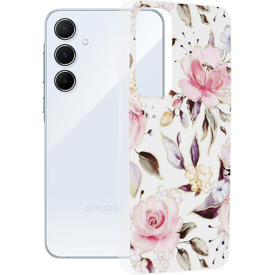 Techsuit - Marble Series - Samsung Galaxy A55 5G - Chloe White