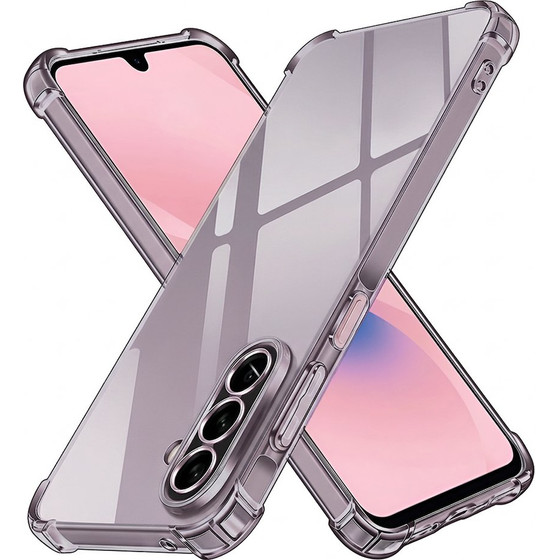 Techsuit - Shockproof Clear Silicone - Samsung Galaxy A27 5G - Smoke Black