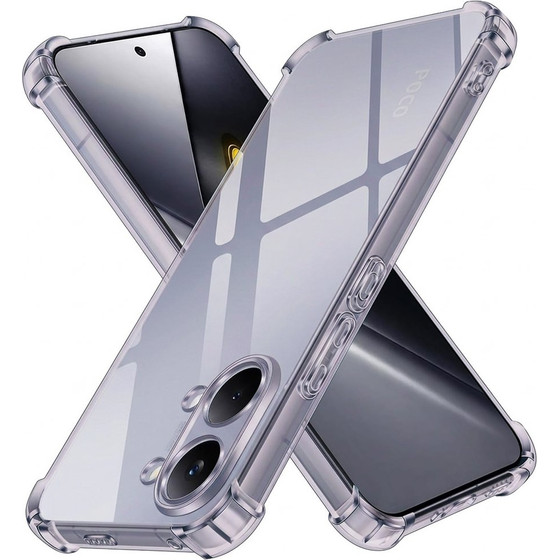 Techsuit - Shockproof Clear Silicone - Xiaomi Poco X8 Pro Max - Smoke Black