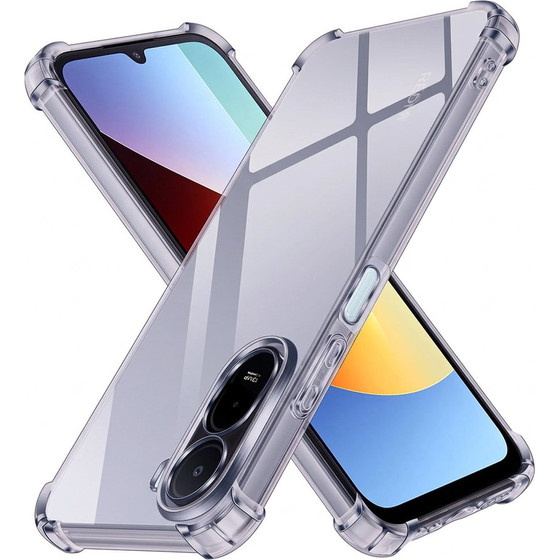Techsuit - Shockproof Clear Silicone - Xiaomi Redmi A7 Pro 4G - Smoke Black