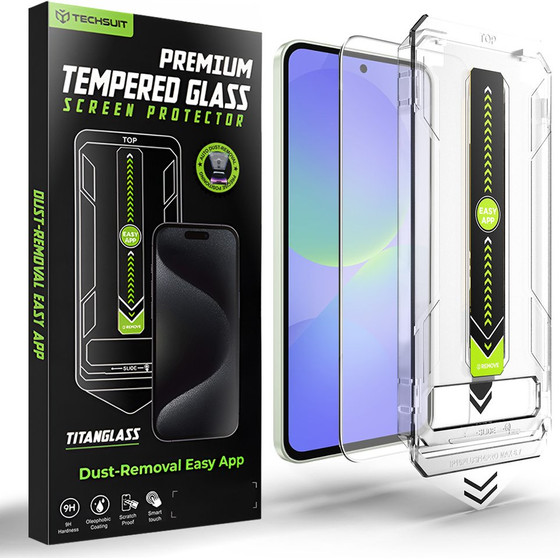 Techsuit - [Fingerprint Unlock Compatible] TitanGlass CrystalHD - Samsung Galaxy A36 5G / A37 5G - Clear