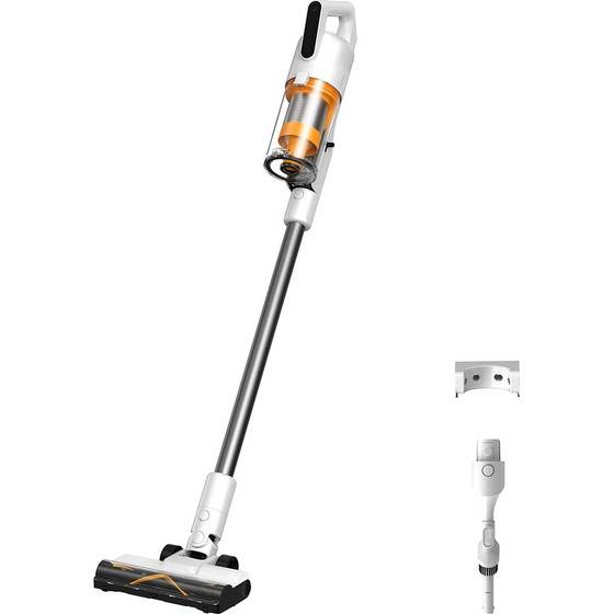 Deerma - Cordless Vacuum Cleaner (T20 FLIP) - Dry & Wet Cleaning, 21000Pa, 265W, 2200mAh, 45-Min, Green Light - White - (VCBD11B)