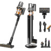 Deerma - Cordless Vacuum Cleaner (T50W Station) - 27000Pa, 600W, 2500mAh, HEPA, Cyclone Technology, LED Display - Black