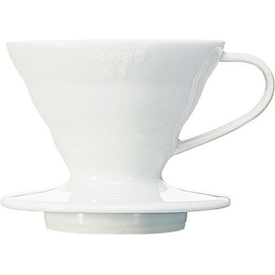 HARIO V60-01 White Ceramic Drip - (4977642143340)