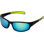 Techsuit - Bike Glasses (9937) - For Cycling, Sport Outdoor Activities, PC, Rectangular Shape, Unisex - Black / Blue / Yellow