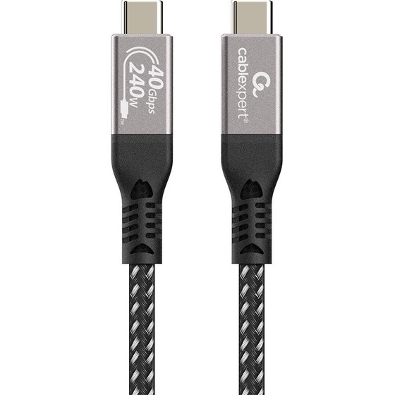 Gembird Premium USB4 Type-C Charging And Data cable, 40 Gbps, 240 W, 0.3m - (CCBP-USB4-CMCM240-0.3M)