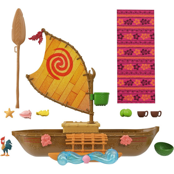 Mattel Disney Dolls: Disney Vaiana Fashion Dolls - Disney Vaiana Vaianas Boat (JLN22)