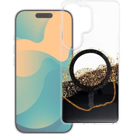 Case For Samsung S24 / S25 Golden Compatible With Magsafe Black OEM