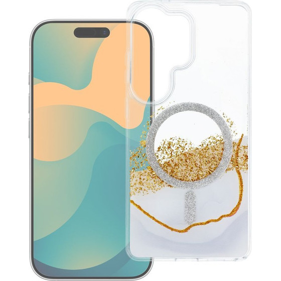 Case For Samsung S24 / S25 Golden Compatible With Magsafe White OEM