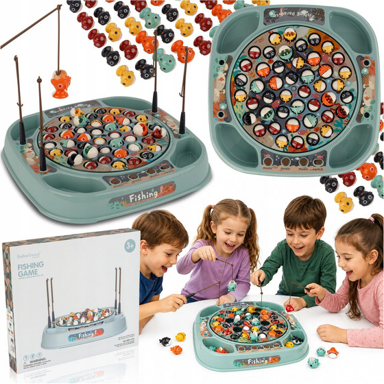 EXTRALINK Fishing Fish Skill Game, 45 pcs + 4 rods, music - (EX.80043)