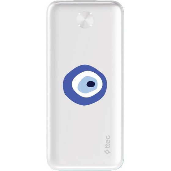 TTEC Recharger 10.000mAh Powerbank White (print) - (2BB234B)