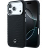 Mercedes PU Leather Semi Wrap MagSafe Case for iPhone 17 Pro Black - (MEHMP17L25PFWWPK)
