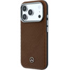 Mercedes PU Leather Semi Wrap MagSafe Case for iPhone 17 Pro Camel - (MEHMP17L25PFWWPCA)