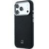 Mercedes PU Leather Semi Wrap MagSafe Case for iPhone 17 Pro Max Black - (MEHMP17X25PFWWPK)