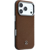 Mercedes PU Leather Semi Wrap MagSafe Case for iPhone 17 Pro Max Camel - (MEHMP17X25PFWWPCA)