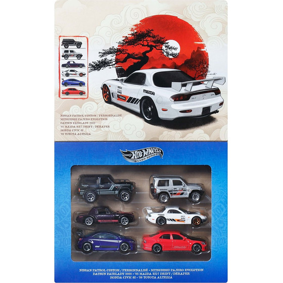 Mattel Hot Wheels: 1:64 Thematic - Streets of Japan Set of 6 (JLB23)