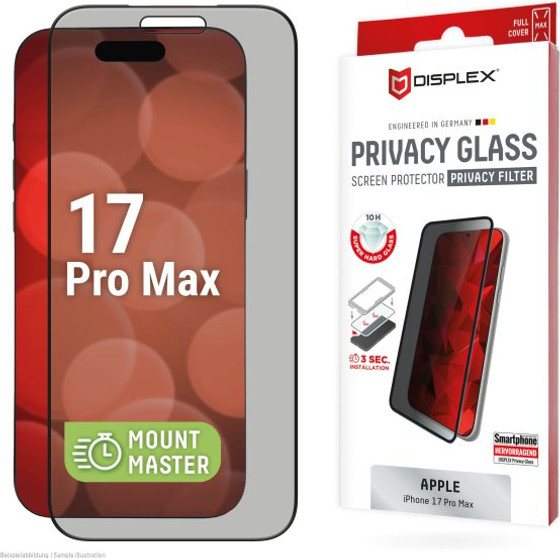 Displex Real Tempered Glass 3D Apple Iphone 17 Pro Max Privacy - (02266)