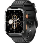 BlackView BT5.3 WATERPROOF-10M Smartwatch With Da Gpt & Led Torch Black - (W10PRO-B)