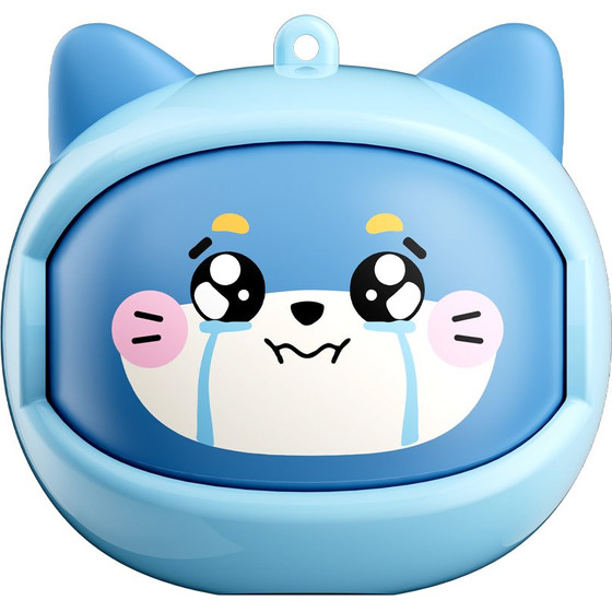 BlackView Kids Earbuds BT6.0 Cat Design Rotating Charging Case With Emojis Blue - (AIRBUDS-K1-BL)