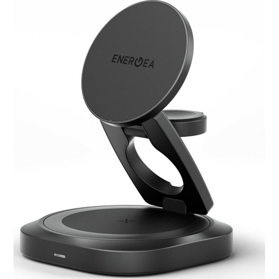 ENERGEA Wireless Charger Alumag Gyro 360 Rotating Qi2.2 25W Foldable Gunmetal - (AM-GYRO-GUN)
