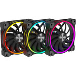 Alpenfohn 120mm Wing Boost 3 ARGB High Speed PWM Fans, Triple - Black - (84000000163)