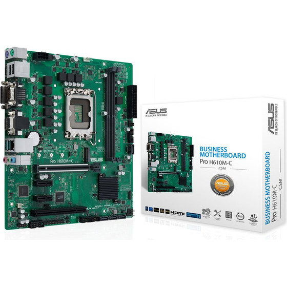 ASUS PRO H610M-C-CSM, Intel H610 Mainboard, Sockel 1700, DDR5 - (90MB1AT0-M0EAYC)
