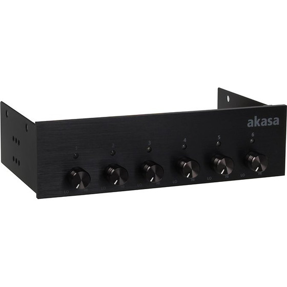 Akasa 5,25 inch FC.Six Fan-Controller - black - (AK-FC-08BKV2)