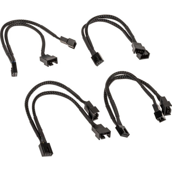 Akasa PWM fansplitter, 4er Pack - black - (AK-CBFA04-KT04)