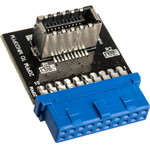 Akasa USB 3.0 zu USB 3.1 20-pin Adapter - (AK-CBUB51-BK)